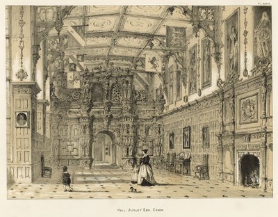 Halle, Audley End, Essex von Joseph Nash
