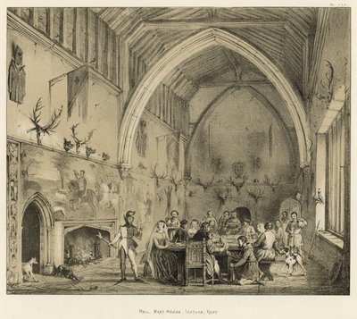Halle, Moat House, Ightham, Kent von Joseph Nash