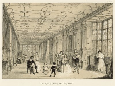 Lange Galerie, Haddon Hall, Derbyshire von Joseph Nash