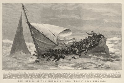 Das Sinken der Schaluppe der H M S Edgar in der Nähe von Chemulpo von Joseph Nash