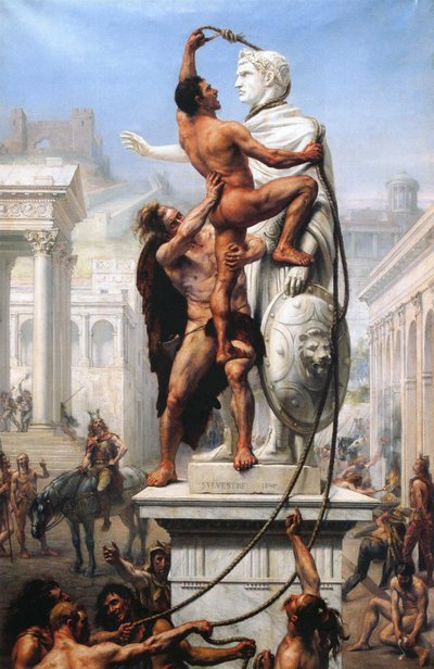 Die Plünderung Roms durch die Westgoten, 410, 1890 von Joseph Noel Sylvestre