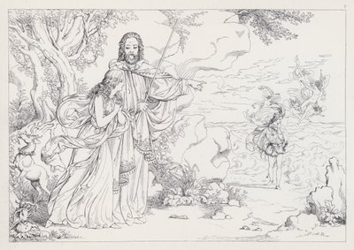 Shakespeares Der Sturm, Akt I, Szene 2 von Joseph Noel after Paton