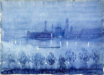 Blaue Nacht, London von Joseph Pennell