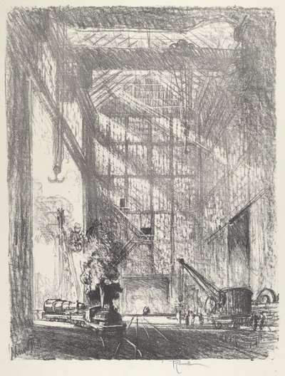 Die Kanone hereinbringen, 1916 von Joseph Pennell