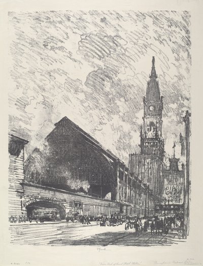 Broad St. Station, 1912 von Joseph Pennell
