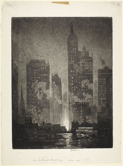 Von der Cortland-Street-Fähre von Joseph Pennell