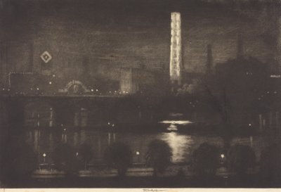Londoner Nacht, Whisky und Tee von Joseph Pennell