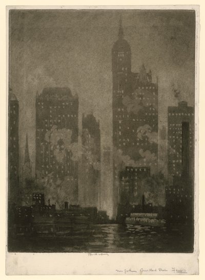 New York. Fähre an der Cortlandt Street von Joseph Pennell