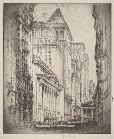 New Yorker Börse von Joseph Pennell