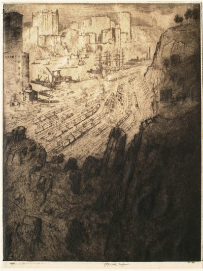 Steilklippen und Paläste, New York von Joseph Pennell
