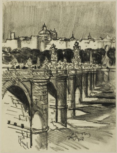 Die Brücke von Toledo, Madrid von Joseph Pennell