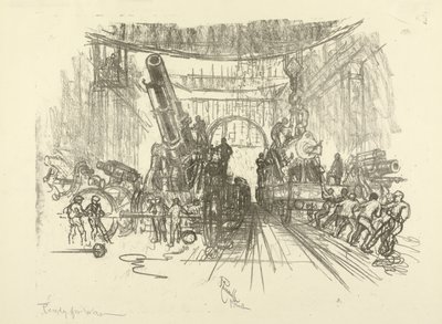 Die englische Kriegserie: W.453. Bereit für den Krieg, 1916 von Joseph Pennell
