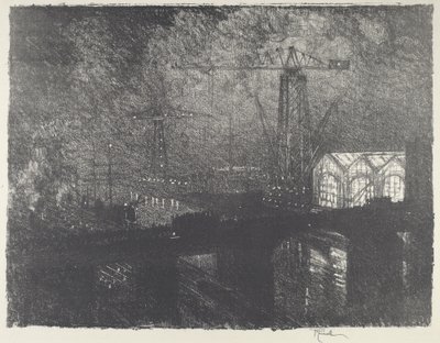 Die Geschäfte bei Nacht, Schichtwechsel von Joseph Pennell