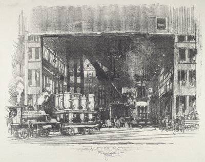 Die Urnen, Große Granaten gießen von Joseph Pennell