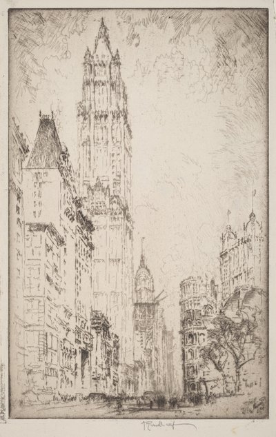 Das Woolworth Building von Joseph Pennell