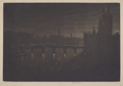 Westminster am Abend von Joseph Pennell