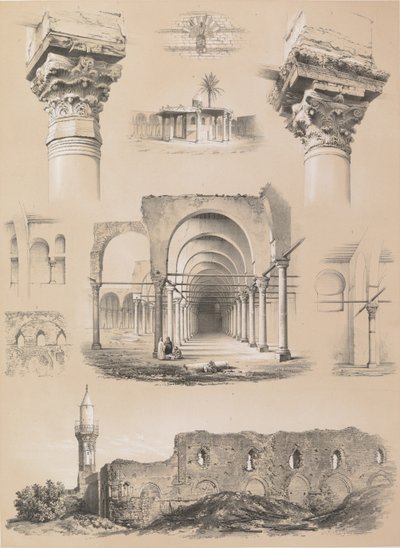 Details, Moschee von Amrou, in Kairo, 1843 von Joseph Philibert Girault De Prangey