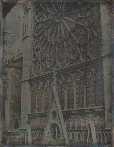 Rosettenfenster, Notre-Dame-Kathedrale, Paris, 1841 von Joseph Philibert Girault De Prangey
