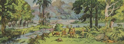 Adam und Eva, Der Garten Eden von Joseph Porphyre Pinchon