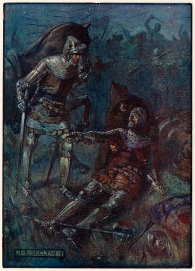 James, Earl of Douglas, im Kampf bei Otterburn von Joseph Ratcliffe Skelton