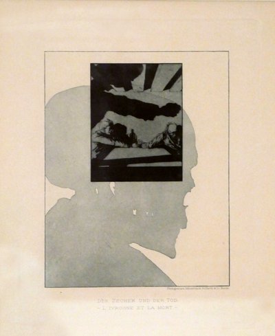 Der Zecher und der Tod, aus der Serie Ein moderner Totentanz von Joseph Sattler