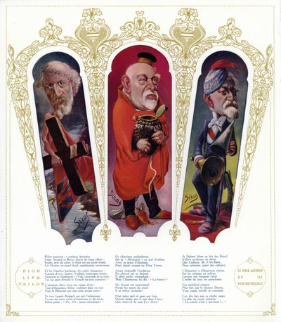 Französische politische Karikaturen von Joseph Sirat