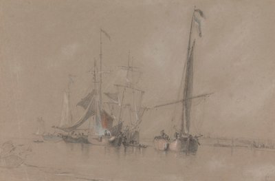 Schiffe vor der Küste bei Corton von Joseph Stannard