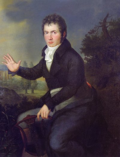 Porträt von Ludwig van Beethoven von Joseph Willibrord Mahler
