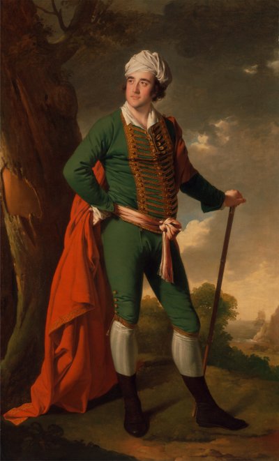 Porträt eines Mannes, bekannt als der "Indian Captain" von Joseph Wright of Derby