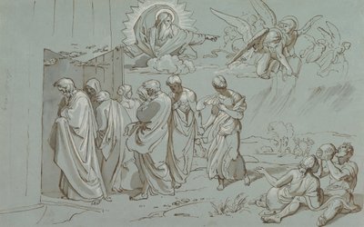 Gott ruft Noah und seine Familie in die Arche, 1827 von Joseph von Fuhrich