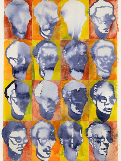 Buntes Porträtgitter von Joshua Hoskins
