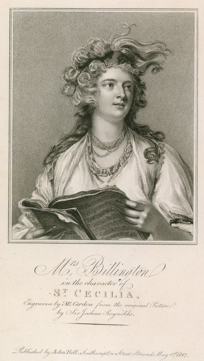 Mrs. Billington in der Rolle der Heiligen Cäcilia von Joshua Reynolds