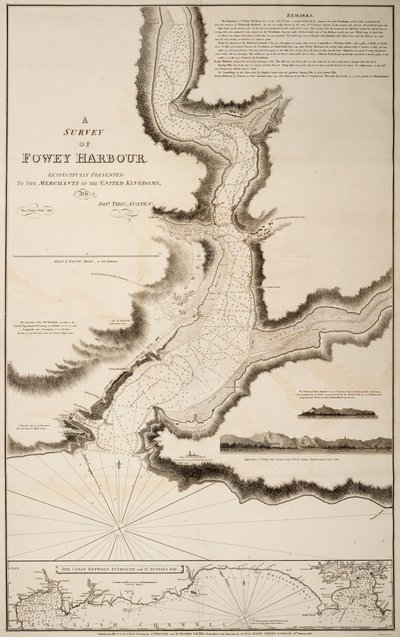 Eine Vermessung des Hafens von Fowey von Joshua Thomas Austen