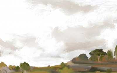 Ruhige impressionistische Landschaft von Josie George