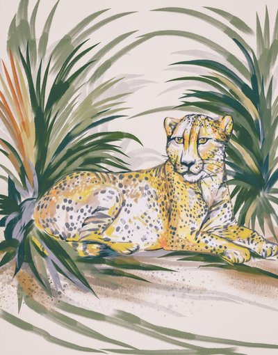Friedlicher Dschungel Gepard von Josie George