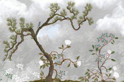 Ruhige Kiefer und Blüten von Josie George