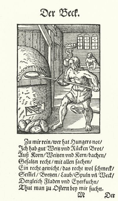 Der Bäcker (Gravur) von Jost (after) Amman