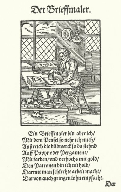 Der Manuskript-Illuminator von Jost (after) Amman