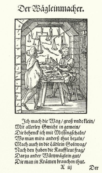 Der Waagenmacher von Jost (after) Amman