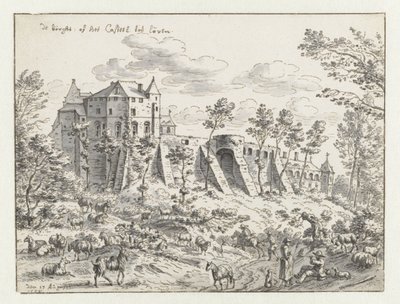 Schloss von Leuven, 1675 (Tinte auf Papier) von Josua de Grave