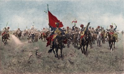 Kurdische Kavallerie auf dem Marsch von Jozef Brandt