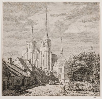 Roskilde Domkirche, von Südwesten gesehen von Jørgen Roed