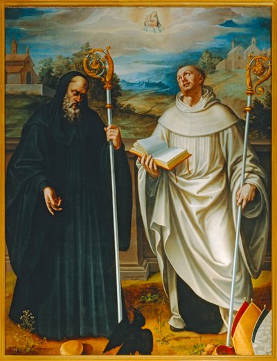 Heilige Benito und Bernardo von Clairvaux von Juan Fernandez de Navarrete