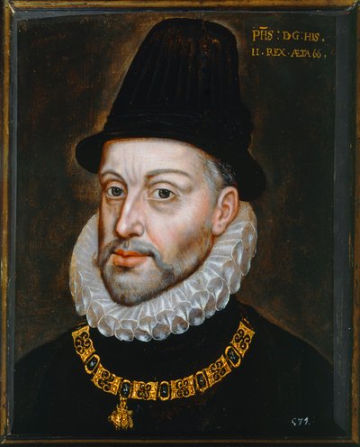 Philipp II., König von Spanien, im Alter von 66 Jahren von Juan Pantoja de la Cruz