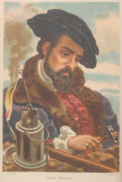Georgius Agricola. Aus: La ciencia y sus hombres, 1879 von Juan Planella y Rodríguez