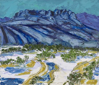 Blaue Winterberge von Jukyong Park