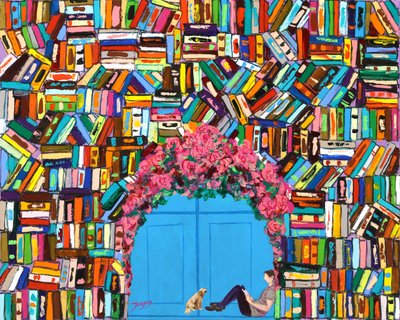 Bücher und Blüten Flucht von Jukyong Park