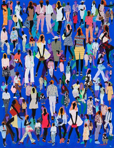 Bunte Mode-Menge von Jukyong Park