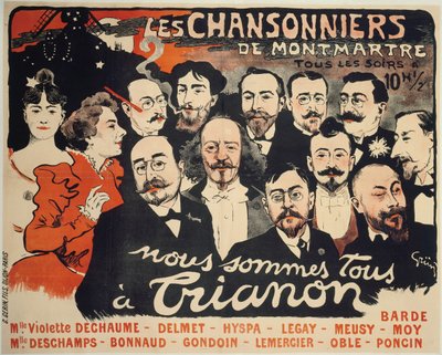 Les Chansonniers de Montmartre, ca. 1890 von Jules Alexandre Grün