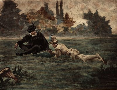 Männer spielen Würfel. Gargantua. Illustration von Jules Garnier. In „Rabelais et l